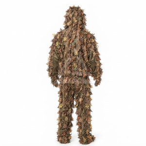 Combinaison de chasse camouflage d'extérieur, vêtements de terrain camouflage avec capuche, tissu léger et respirant, design de poche pratique - Product Image 2