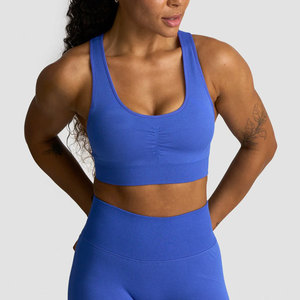 Soutien-gorge de sport pour femme à col en U, extensible dans quatre directions, à bretelles croisées, séchage rapide, écologique, haute résistance, couleur personnalisable, pour la gym - Product Image 5