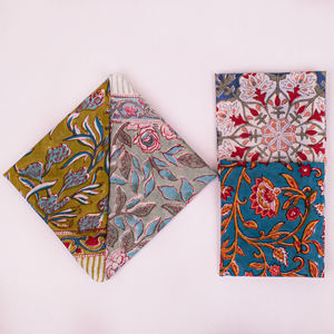 Pañuelo de Cabeza y Cuello de Algodón Hecho a Mano, con Estampado Étnico, Ecológico, de Popelina, para Todas las Temporadas - Product Image 5