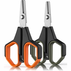 Ciseaux de pêche, coupe-ligne de pêche en acier inoxydable pour ligne tressée, ciseaux de pêche petits avec poignée antidérapante pour l'eau salée - Product Image 3