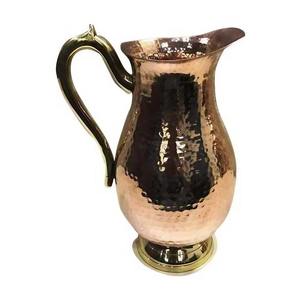 Carafe en cuivre durable pour la cuisine et la salle à manger, favorise une hydratation saine et une purification naturelle, provenant d'un fournisseur indien. - Product Image 3