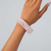 Bracelet manchette classique en résine rose unisexe, bijou géométrique tendance, accessoire cadeau pour fête