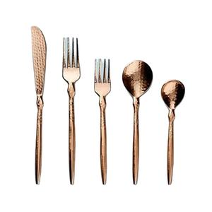 Elegante juego de cubiertos de acero inoxidable para comedor, cuchara, tenedor, cuchillo, para hotel, restaurante, bodas, eventos de catering - Product Image 1