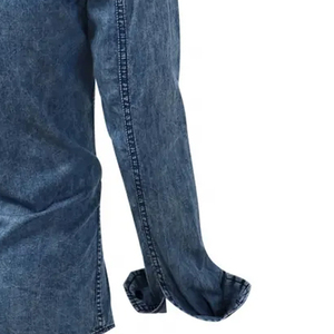 Camisas de Mezclilla de Algodón de Marca Privada de Buen Fabricante a Precios Económicos, Camisas de Mezclilla para Hombre de Talla Grande, Nueva Llegada, Gran Venta - Product Image 3