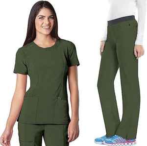 Ropa de trabajo resistente a la abrasión, tela de sarga, construcción robusta, uniforme para personal de centros sanitarios, uniforme de hospital para mujer - Product Image 1