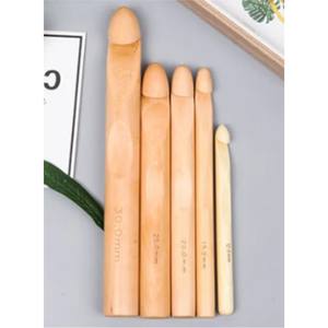 Juego de Agujas de Ganchillo de Madera Grandes al por Mayor, 15mm 20mm 25mm, Agujas Gigantes para Tejer Alfombras de Trapo Extremas y Herramienta para Lana Gruesa - Product Image 5