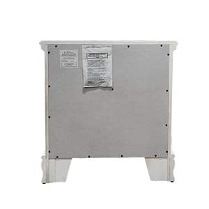 Comodino bianco a 2 cassetti con bellissimi motivi floreali - Product Image 6