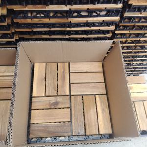 Baldosas de Madera para Terraza, Diseño Moderno, Encaje Doble, Impermeables, Coextruidas, 30x30cm, para Patio, Balcón, Terraza - Product Image 3