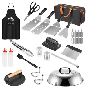 Kit di accessori per Grill a testa piatta da 31 pezzi spatole da cuoco da campo - Product Image 3