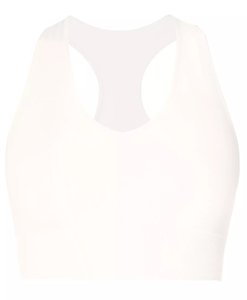 Débardeurs courts pour femmes à blocs de couleur et bordures contrastées, doux, extensibles, coupe ajustée, sans manches, pour l'entraînement et le quotidien, style dos nageur - Product Image 1