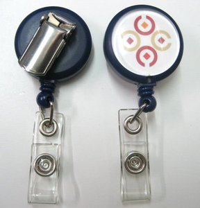 Porte-badge rétractable RP-03 en ABS avec sangle en PVC, clip de ceinture et cordon en nylon de 60 à 90 cm - Product Image 5