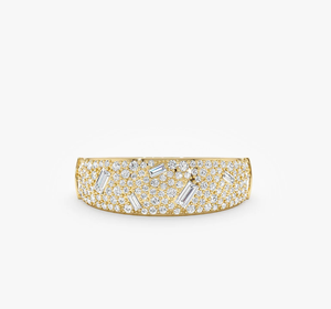 Bague élégante vintage plaquée or avec diamant de laboratoire certifié IGI taille brillant pour femme, idéale pour fiançailles, mariage, anniversaire, fête - Product Image 1