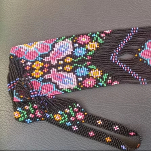 WHOLESALE BOHO style BUkrainian <b>Beaded</b> Necklace <b>Set</b>: Crane Bird Floral Ethnic Jewelry Traditional Beadwork FOR PARTY,CHRISTMAS - Product Image 5