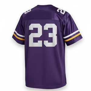Maillot de football américain personnalisé avec logo imprimé, col en V, en gros - Product Image 3