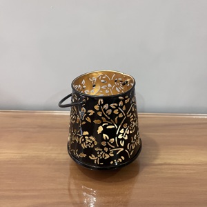 Artisan Design L666 Decorative Metal Candle <b>Holder</b> Lantern Hollow Floral Design <b>Tealight</b> <b>Holder</b> Home Decor - Product Image 4
