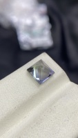 Piedra de Tanzanita Sirena Natural Certificada Sin Calentar, Corte Princesa Cuadrado, con Excelente Color, Zoisita Natural, 2.91 Quilates
