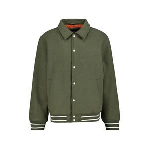 Wholesale Premium Quality Mens Varsity Jacket Thick Heavyweight Fleece Stand Embroidered Custom OEM Winter Coat Manufacturing - Product Image 1