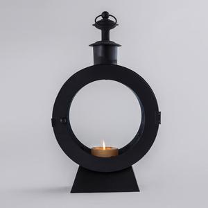Geometric Brass <b>Lantern</b> <b>Set</b> With Glass Panels For Home Decoration - Product Image 3