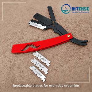 Professional Barber Shavette <b>Razor</b> Straight Edge Folding <b>Hair</b> <b>Cutting</b> <b>Razor</b> with Replaceable Blades - Product Image 5