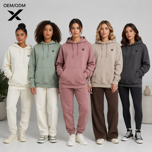 Sudaderas con Capucha Personalizadas Ecológicas para Mujer, Color Sólido, Algodón/Felpa, Transpirables, Ropa Casual, Sudaderas con Capucha de Felpa Reciclada OEM - Product Image 1