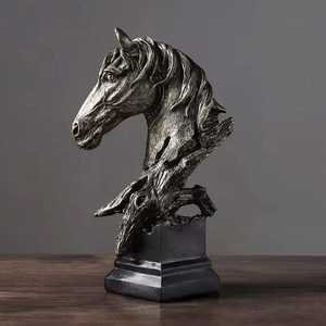 Jaffs Exports Trending Aluminum Horse Head Sculpture Art Figurine Handmade Eco-Friendly Durable for Tabletop Living Room Decor - Product Image 2
