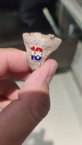 Anillo de Sello Personalizado con Letra Inicial, Diamante Moissanita VVS, Plata Esmaltada, Joyería Pesada - Product Image 2
