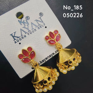 Boucles d'oreilles pendantes géométriques plaquées or, style ethnique indien élégant, pour femmes, en alliage, tendance bohème, bijoux en gros - Product Image 1