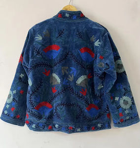 Chaqueta Bomber Suzani Tejida a Mano en Jaipur, India, Bordado a Mano, 100% Algodón, Estilo Étnico Bohemio, Otoño/Invierno, Venta al Por Mayor - Product Image 2