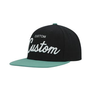 Gorras Snapback de 6 Paneles Estructuradas de Dos Tonos al por Mayor, con Logotipo Bordado Personalizado, Visera Plana, Clásicas, Estilo Hip Hop, Deportivas, para Uso Casual - Product Image 5