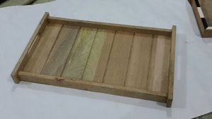 Irregular Wooden Serving Tray Handmade Minimalist Design Acacia Wood Artisan Crafted <b>Plate</b> For Party Dessert Presentation - Product Image 3