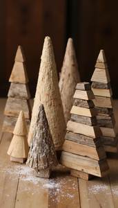 Décoration de table de Noël en bois écologique faite à la main, style pin, artisanat moderne, télécommandée - Product Image 4