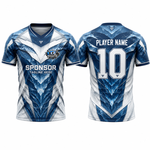 Camiseta de Fútbol Personalizada de Moda al por Mayor, de Alto Rendimiento, Micro Malla de Poliéster, Transpirable, Suave y Elástica, Calidad Profesional para Partidos - Product Image 1