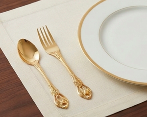 <b>Golden</b> <b>Cutlery</b> <b>Set</b> With Designer Handle Ideal For Home Restaurants Cafes And Hotel Use Daily Dining And Special Serving - Product Image 3