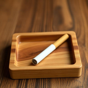 Cendrier en bois de qualité supérieure |   Cendrier finition polie pour bureau - Product Image 3