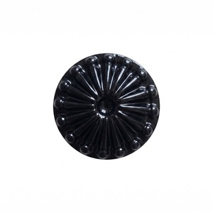 Bouton de tiroir moderne noir en forme de fleur, quincaillerie de meuble en métal, type à insertion par boulon, installation facile, boutons en fonte faits à la main - Product Image 3