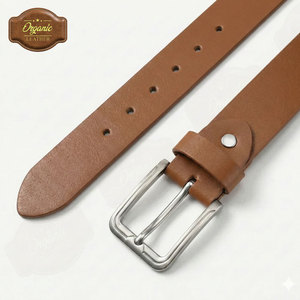 Ceinture en cuir pleine fleur 100 % pur pour homme, durable, élégante, avec sangle réglable, adaptée aux tenues décontractées et formelles - Product Image 2