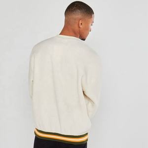 Sudaderas con logotipo de impresión personalizada para hombre, jersey de chándal de gran tamaño con hombro caído, cuello redondo - Product Image 6