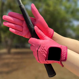 Gants de golf durables antidérapants en cuir véritable de couleur rose, respirants et résistants aux trous, en cuir synthétique pour le golf - Product Image 5