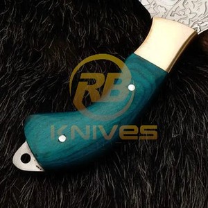 Cuchillo de Caza OEM Damasco de Hoja Fija con Mango de Madera para Camping, Bushcraft y Supervivencia - Product Image 2