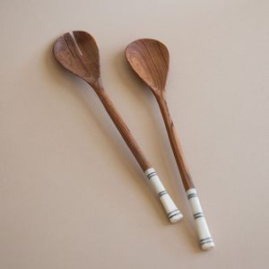Modern Style Design <b>Salad</b> Server With Bone Handle Wooden <b>Salad</b> Server Bone <b>Salad</b> Server <b>Salad</b> <b>Tools</b> At Factory wholesale Price - Product Image 1