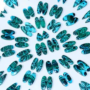 Lote a granel de cabujón de cuarzo y malaquita de crisocola Natural de alta calidad, piedras preciosas sueltas para la fabricación de joyas - Product Image 1