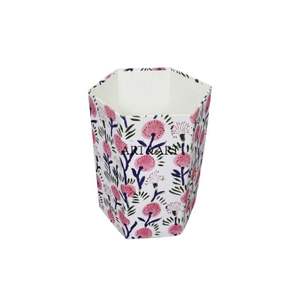 Tela de algodón con diseño floral hecho a mano con cartón de papel reciclado para uso en jardín, oficina o hogar. - Product Image 2