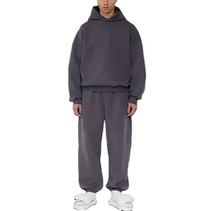 Comprar Conjuntos Deportivos de Felpa Técnica Holgados para Hombre, Estilo Urbano, con Pantalones Jogger de Corte Cuadrado - Product Image 4