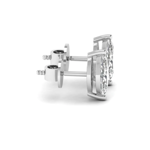 AJRETAIL Pendientes de tuerca modernos para mujer, con incrustaciones de oro de 14 quilates, 1.5 quilates, color F, claridad VS1, certificados por IGI - Product Image 1