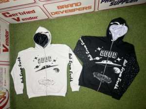 เสื้อฮู้ดดี้พิมพ์ลายพัฟฟ์ ผ้าซาตินประดับเพชร แต่งลายปักแบบดิสเทรส สไตล์สตรีทแวร์ ผ้าเฟรนช์เทอร์รี่เนื้อหนา สำหรับฤดูหนาว - Product Image 4