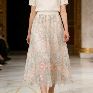 Oferta especial en la falda midi Temu para mujer con estampado floral romántico, cintura alta, corte en A, perfecta para ocasiones de primavera y verano. - Product Image 6