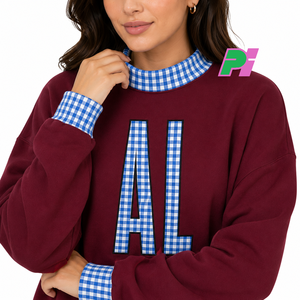 เสื้อสเวตเชิ้ตคอเต่าผู้หญิงแบบ Alabama พร้อมลายปัก AL แบบกำหนดเอง ผ้าฝ้าย 100% สตรีทแวร์ เป็นมิตรกับสิ่งแวดล้อม เสื้อคอเต่าสำหรับฤดูหนาว - Product Image 6