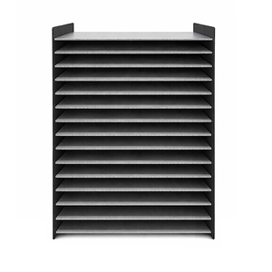 15 Layer Painting <b>Drying</b> <b>Rack</b> 79cm Height Heavy Duty PP Board Easy Assembled Black Grey for Classroom Use Accommodates 15 A3 - Product Image 2