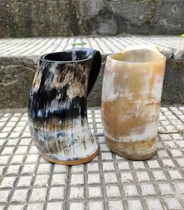 Mug à boire en corne naturelle Viking pour vin et bière, mugs à boire uniques, parfaits pour les fêtes, les mariages et autres événements. 2026 - Product Image 2