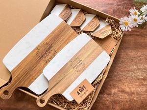 Tabla de Cortar de Madera Premium con Diseño de Mármol y Madera para Cortar Verduras, Utensilios de Mesa o de Cocina para Uso Doméstico - Product Image 5